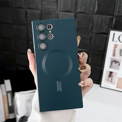 Coque Galaxy S23 FE étui de chargement sans fil magnétique vert