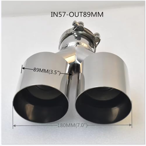 Tuyau arriere automobile double sortie contre rouille inox 304