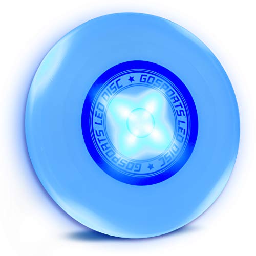 GoSports Ultimate Light Up Flying Disc, 175 Grams, with 4 LEDs - Blue