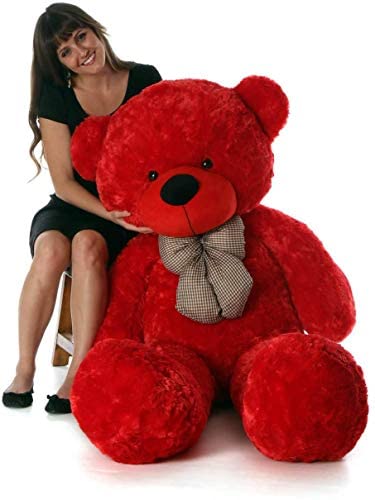 Image of ToYBULK Teddy Bear, Teddy Bear 3 Feet for Girls /Wife /Girlfriend /Husband, (3 Feet, Red)