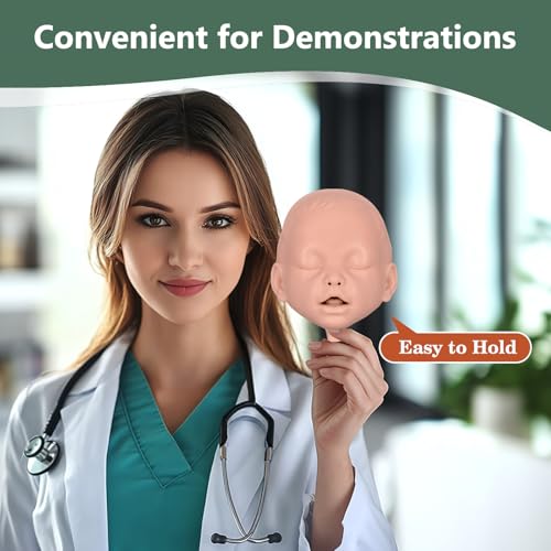 Image of Ultrassist Child Airway Management Trainer with Base, Infant Intubation Manikin Head, Neonatal Airway Management Simulator for EMS Training
