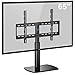 FITUEYES Universal TV Stand/Base Tabletop TV Stand with Wall Mount for 32 to 65 inch Flat Screen 3 Level Height Adjustable, Heavy Duty Tempered Glass Base, Holds up to 110lbs Screens TT107001GB