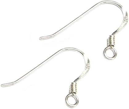 Cutesmile Fashion Jewelry 30 pcs .925 Sterling Silver French Hook Ear Wires Coil Ear Wires/Findings/Bright