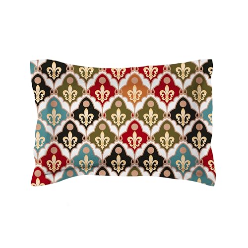 Image of HOMEKART 144 Tc Microfiber Jaipuri Single Bedsheet (60x90 inches) with Pillow Cover for Your Home, Multicolour