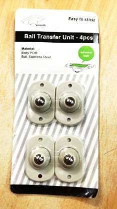 BONBURY Universal Swivel Casters Castor Steel Ball Wheel for Platform Trolley -4 Pieces