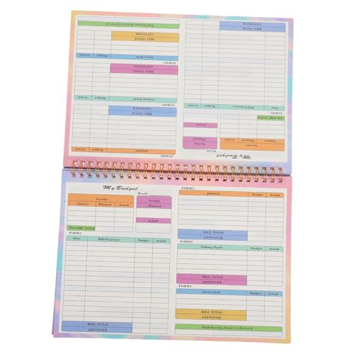 NOLITOY Haushaltsbuch Finanzplaner Undatiert Wochen Tagesübersicht Stabiles Softcover Handlich für Budgetkontrolle und Ausgabenverwaltung für Buchhaltung und Kassenführung