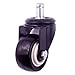 Premium Office Chair Caster Wheel (Set of 5) by 8T8 Universal Standard stem 11mmX22mm(7/16" X 7/8")-2" Swivel Rubber Stem Caster Wheels - w/Universal Fit(Black)