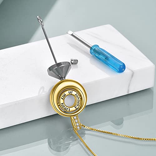 WINNICACA Cremation Jewelry for Ashes Locket Ashes Necklace Urn Necklace for Women Sterling Silver Cremation Necklace for Ashes Fine Keepsake Picture Necklace Memorial Jewelry 5