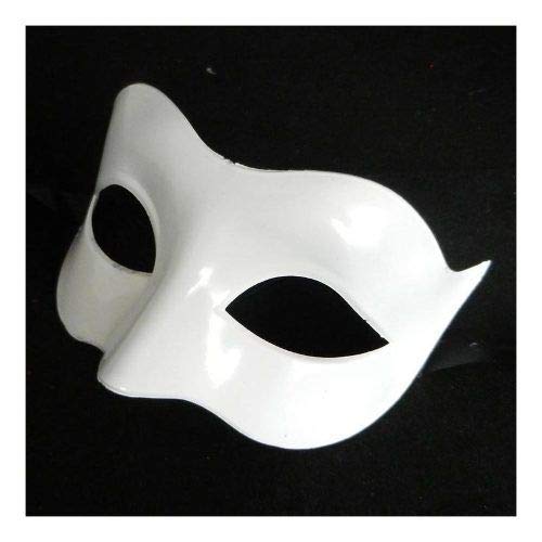 Máscara Fantasia Festa Baile Gala Sensual Masculino Branco