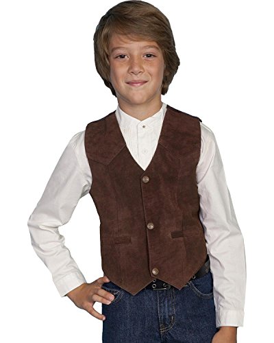 Scully Boys' Boar Suede Vest Espresso Large #TOP4