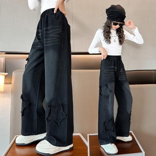 Boys Jeans Jeans Leopard Print Patchwork Button Fly Aesthetics Pants Tummy Control Teen Flare Jeans3