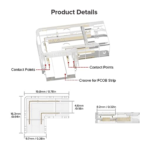 Tira de luces LED COB 10 m 3000K blanco cálido dimmable miniatura 5