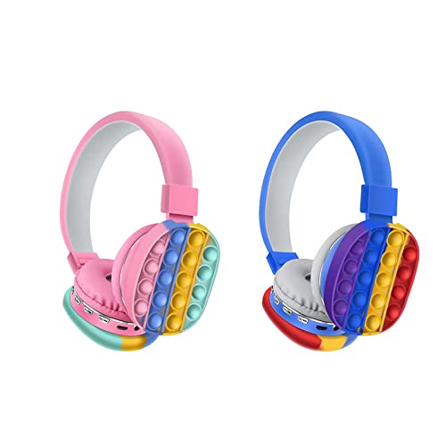 SONGIU Bluetooth On-Ear Hoofdtelefoon met Po-p Bubbles, Siliconen Push en Po-p Fidget Toy Hoofdtelefoon Kleurrijke… - Image 6