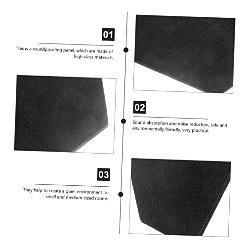 Paneles acústicos Hemoton 2 piezas para absorción de sonido, material de alta densidad para insonorización, tableros hexagonales para decoración de hogar y oficina miniatura 4