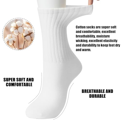 Women's Crew Socks Casual Athletic Lightweight Breathable Socks 3-6 Pairs Pack Size 6-112