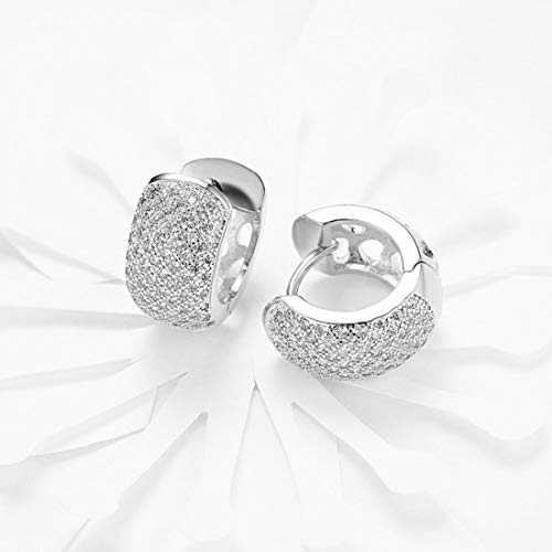 Crystal Earrings Plated with Silver