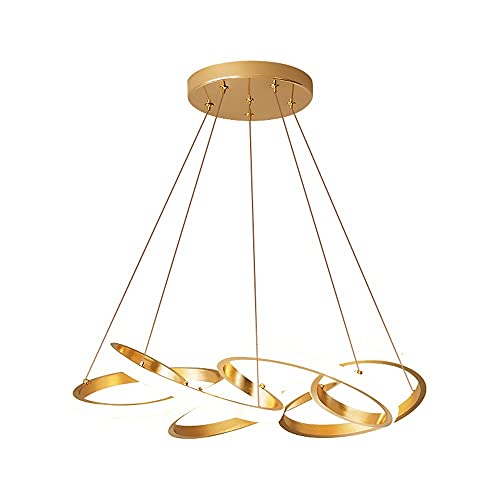 Lustre à LED de salon moderne suspension anneau réglable salle à manger