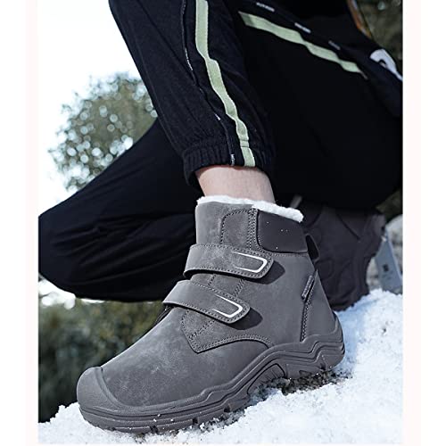 Fur Lined Kids Boots, Boys Winter Snow Boots Waterproof Outdoor Warm3