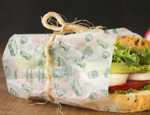 Image of GLUN 50 Meter Graseproof Wrapping Paper Roll, Non-Stick Back Food Wrapping Paper, Roti Wrapping, Baking Non-Stick, Re-Heatable, Oven Safe Paper