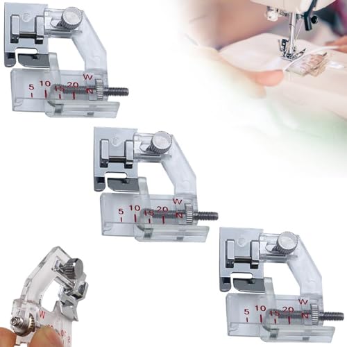 3 Piezas Pie Prensatelas para Cinta Bies Ajustable miniatura 1