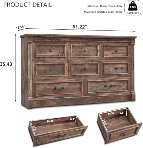 Farmhouse-61-W-Buffet-Cabinet-with-Storage-Wood-Rustic-Sideboard-Buffet-Cabinet-w8-Drawers-Coffee-Bar-Cabinet-wRoman-Column-Versatile-Storage-Cabinet-for-Living-Room-Dinning-Room-Light-Brown Farmhouse 61 W Buffet Cabinet with Storage Wood Rustic Sideboard Buffet Cabinet w8 Drawers Coffee Bar Cabinet wRoman Column Versatile Storage Cabinet for Living Room Dinning Room Light Brown