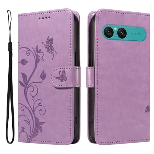 Housse Xperia 10 IV violette style portefeuille pour vos sorties en ville