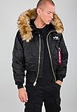 futter: 100% Polyester Alpha Industries Jacke ART 45 P Hooded ohne backprint, black, Größe L
