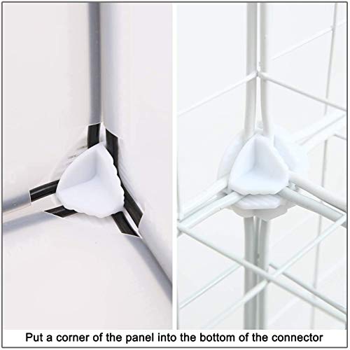 Dailydanny Wire Cube Plastic Connector 50Pcs Wire Grid Cube Organizer Connector For Modular Closet Storage Organizer And Wire Shelving (White) #TOP3