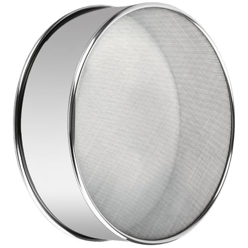Deskium 11 In Stainless Steel Flour Sifter, Heavy Duty Fine Mesh Sieve, Perfect For Baking Sourdough & Soybean Milk, Includes Brush