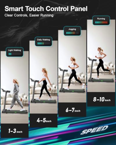 Treadmills for Home Walking Pad with Incline Caminadoras para Hacer Ejercicio 0 6 6 2 MPH - image 4