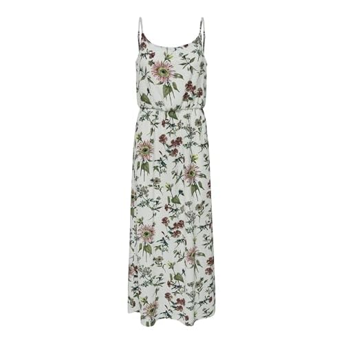 ONLY Damen Onlwinner Sl Maxidress Noos Wvn Kleid, Mehrfarbig (Cloud Dancer Aop: Botanical), 34 EU