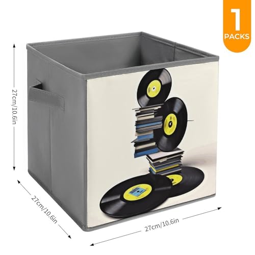 Bacs de rangement pliables et cubes de stockage pour disques vinyles - 3