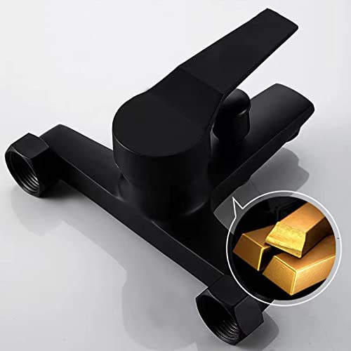 Mitigeur de douche noir baignoire 3 voies robinet laiton durable - 3