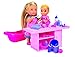 Simba 105733360 Evi Love Babysitter / avec Joli bébé / avec Table à Langer / Nombreux Accessoires / Mannequin / 12 cm pour Les Enfants à partir de 3 Ans, Multicolore