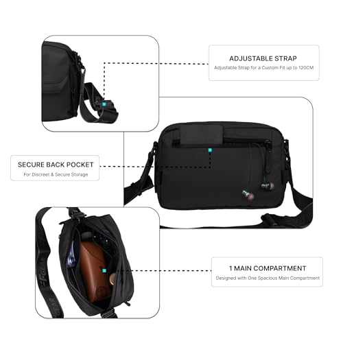 Image of F Gear Girona Soft Tablet Crossbody Sling Bag|Premium Finish with Tablet Sleeve|Stylish, Compact Everyday Sling Bag for Travel, Work & Commute|1 Compartment & 2 Pockets|Back Hidden Pocket