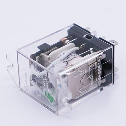 Mxuteuk 2Pcs Dc 24V Coil Relay 8 Pin 10A Dpdt Led Indicator Electromagnetic Power Relay General Purpose Jqx-13F-Dz-Dc24V #TOP2