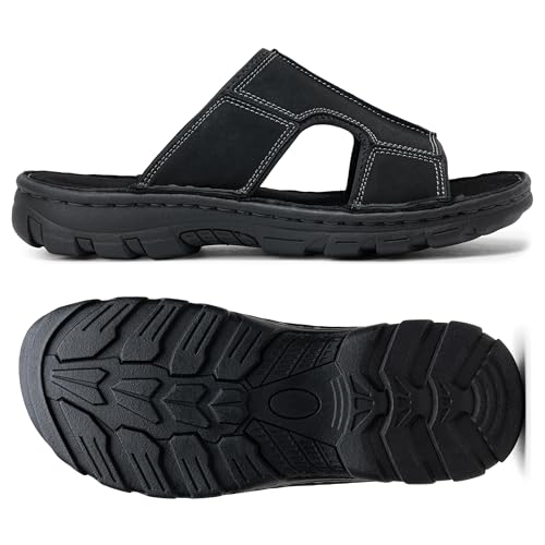 Image of JOUSEN Men's Sandals Outdoor Open Toe Water Beach Sandal Leather Sport Sandal