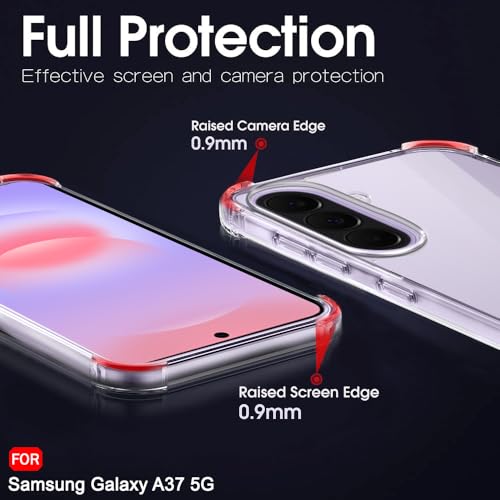 Image of TheGiftKart Back Cover for Samsung Galaxy A37 5G Case | Hybrid Crystal Clear ShockProof Design | Camera & Screen Protection | 360 Degree Protection Galaxy A37 Back Cover (PC & TPU, Transparent Bumper)