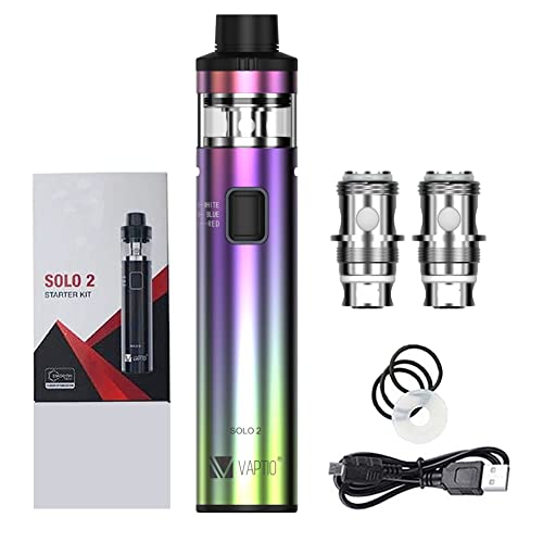 VAPTIO SOLO-II Kit Vape Pen 3000 mAh Eingebauter Akku 50 W Netzwerkspule für 4,0ml All-in-One-Tank Elektronische Zigarette,No E Liquid No Nicotine (bunt) VAPTIO SOLO-II Kit Vape Pen 3000 mAh Eingebauter Akku 50 W Netzwerkspule für 4,0ml All-in-One-Tank Elektronische Zigarette,No E Liquid No Nicotine (bunt)