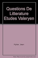 Questions De Litterature Etudes Valeryen B000PXWQZ4 Book Cover