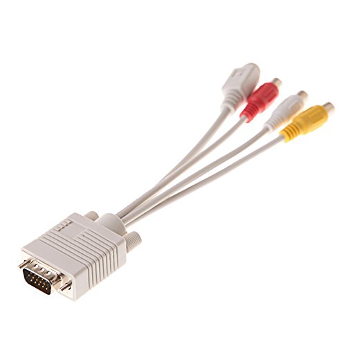 GRAINGER APPROVED CPU Cord, Mini Displayport/VGA, 3ft, White