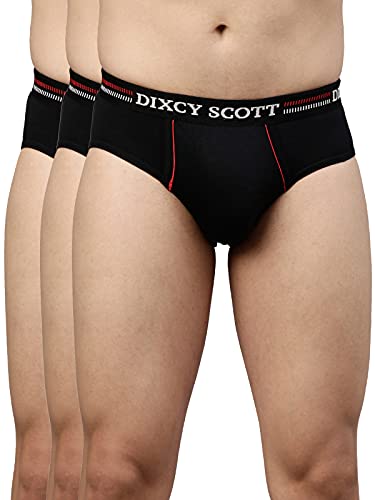 Image of Dixcy Scott Originals Replay Briefs | 100% Combed Cotton Brief for Men | Men's Underwear | Modern Mid-Waist Fit | Durable, Sweat-Absorbing Cotton-Lined Waistband | Innerwear for Man | Pack of 3