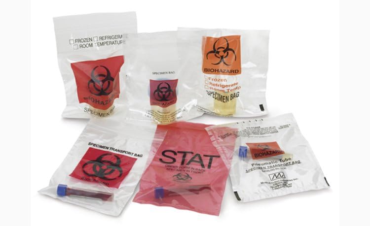 Medegen Medical F904 Biohazard Waste Bag, 1.2 mil, 35-1/2″ Width, 29-1/2″ Length, Red/Printed (Pack of 100)