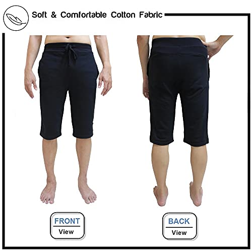 Yogaaddict Men Yoga Short Pant, Ideal For Any Yoga Style And Pilates, Premium Quality, Black - Size S #TOP1
