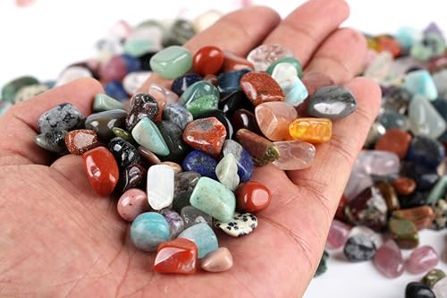 Image of ZenQ 1 lb Crystal Chips, Tumbled Stone Chips for Crafts | Polished, Undrilled Gemstones for Resin Art, Vase Filler, Plant Decor, Candle Making, and DIY Projects