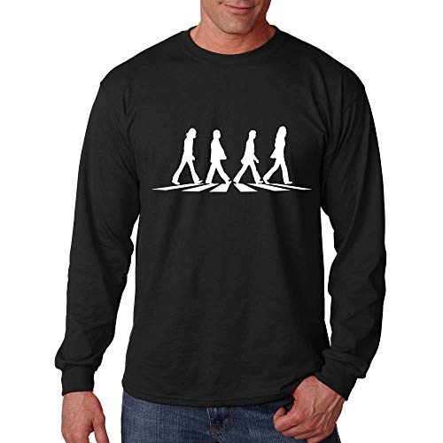 Long Sleeve Abbey Road Tshirt Black Crosswalk Merchandise Memorabilia Vinyl Album Record Iconic T-Shirt Band Pepper CD Men Women Ladies Girls LTS1BWS - Les Beatles, Paul McCartney, John Lennon, RIngo Starr, George Harrison Long Sleeve Abbey Road Tshirt Black Crosswalk Merchandise Memorabilia Vinyl Album Record Iconic T-Shirt Band Pepper CD Men Women Ladies Girls LTS1BWS