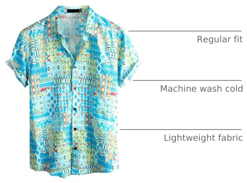 Image of VATPAVE Mens Casual Hawaiian Floral Shirts Short Sleeve Button Down Tropical Shirts Beach Summer Shirts