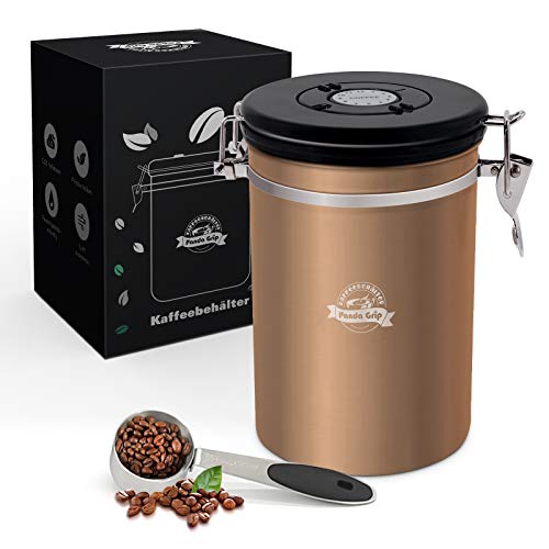 ZONJIE Vakuum Kaffeebehälter 1,2 L Glas - Luftdichte Vorratsdose Für Kaffeebohnen