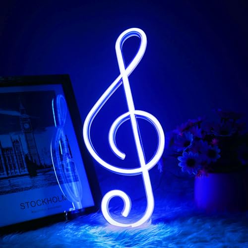 AOOTE Music Note Neon Signs, Música USB Neón Iluminación, Neon