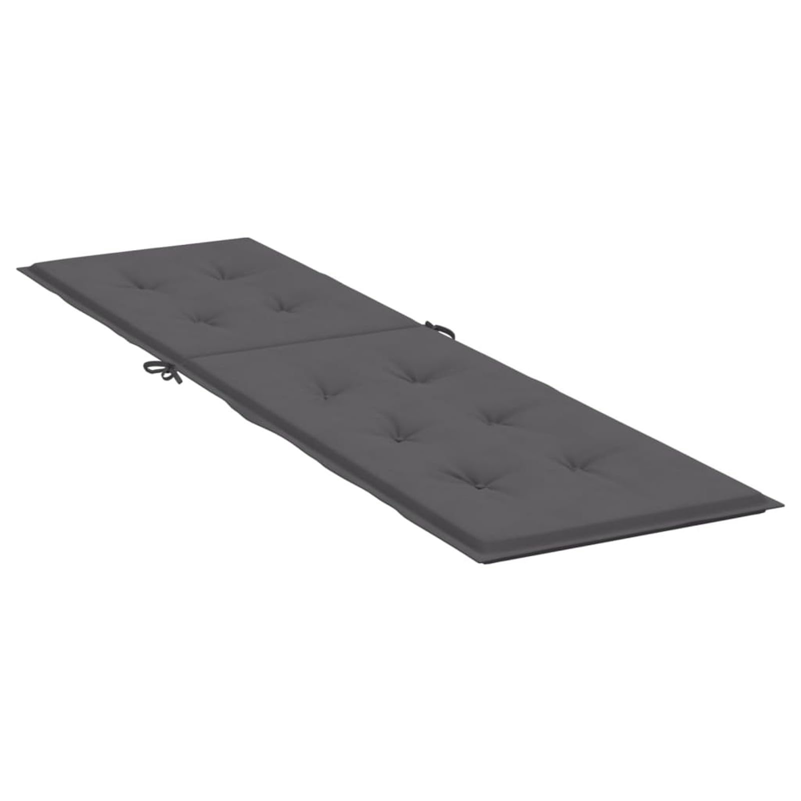Cuscino per Lettino Prendisole Elegante Resistente Arredi Tessili Esterni Sdraio Decorativo Antracite (75+105) x50x3 cm in Tessuto Poliestere
